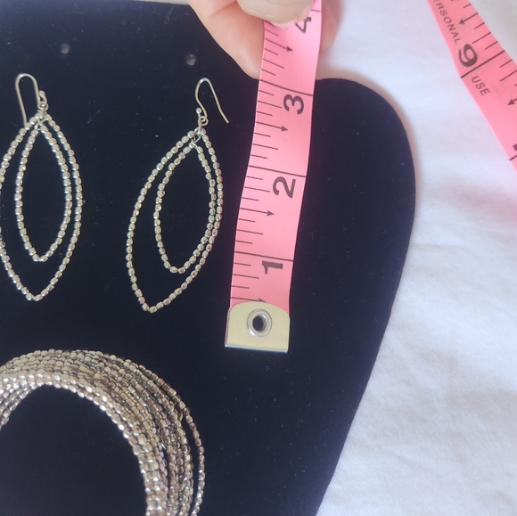Stella & Dot retired silver Bardot bracelet and dangle earings - Picture 6 of 7